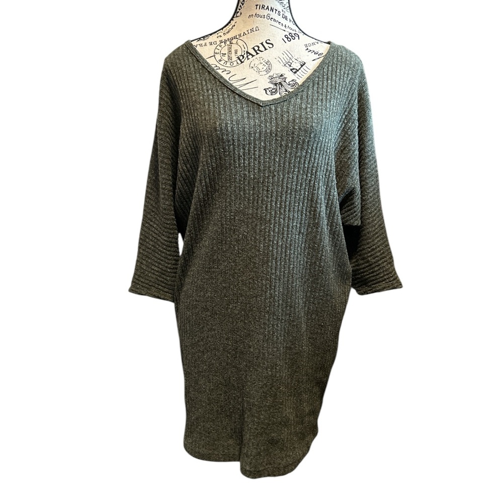 Elegant Green Knit Dress